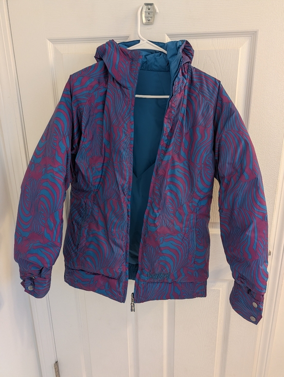 Women\'s Burton Waterproof Hooded Jacket in Purple & Teal
